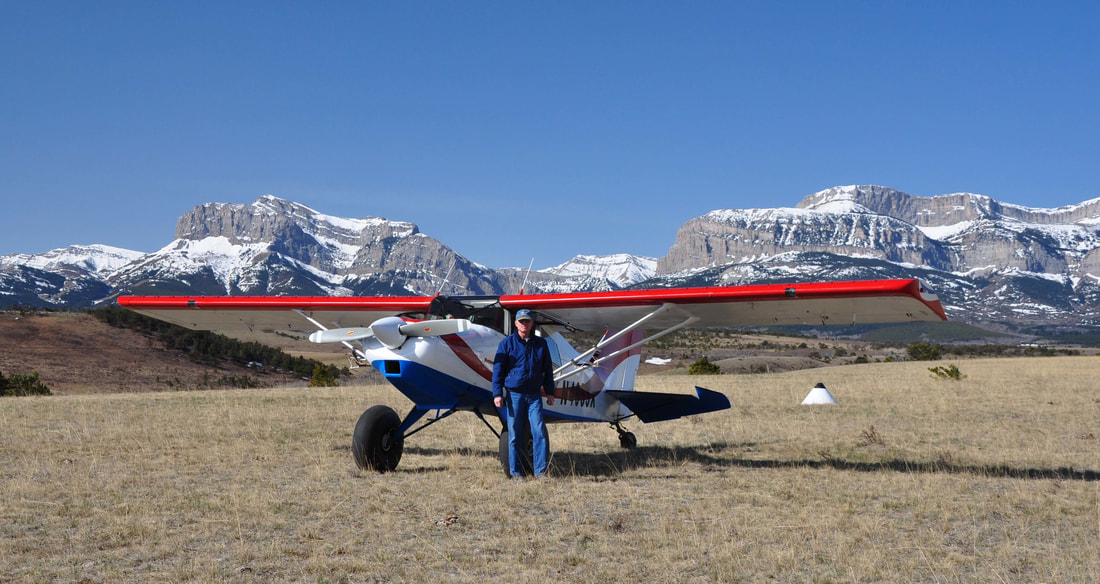 Maule N4055X along the Rocky Mountain Front